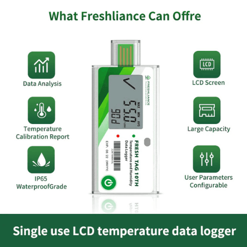 LCD Single-Use Temperature Data Logger